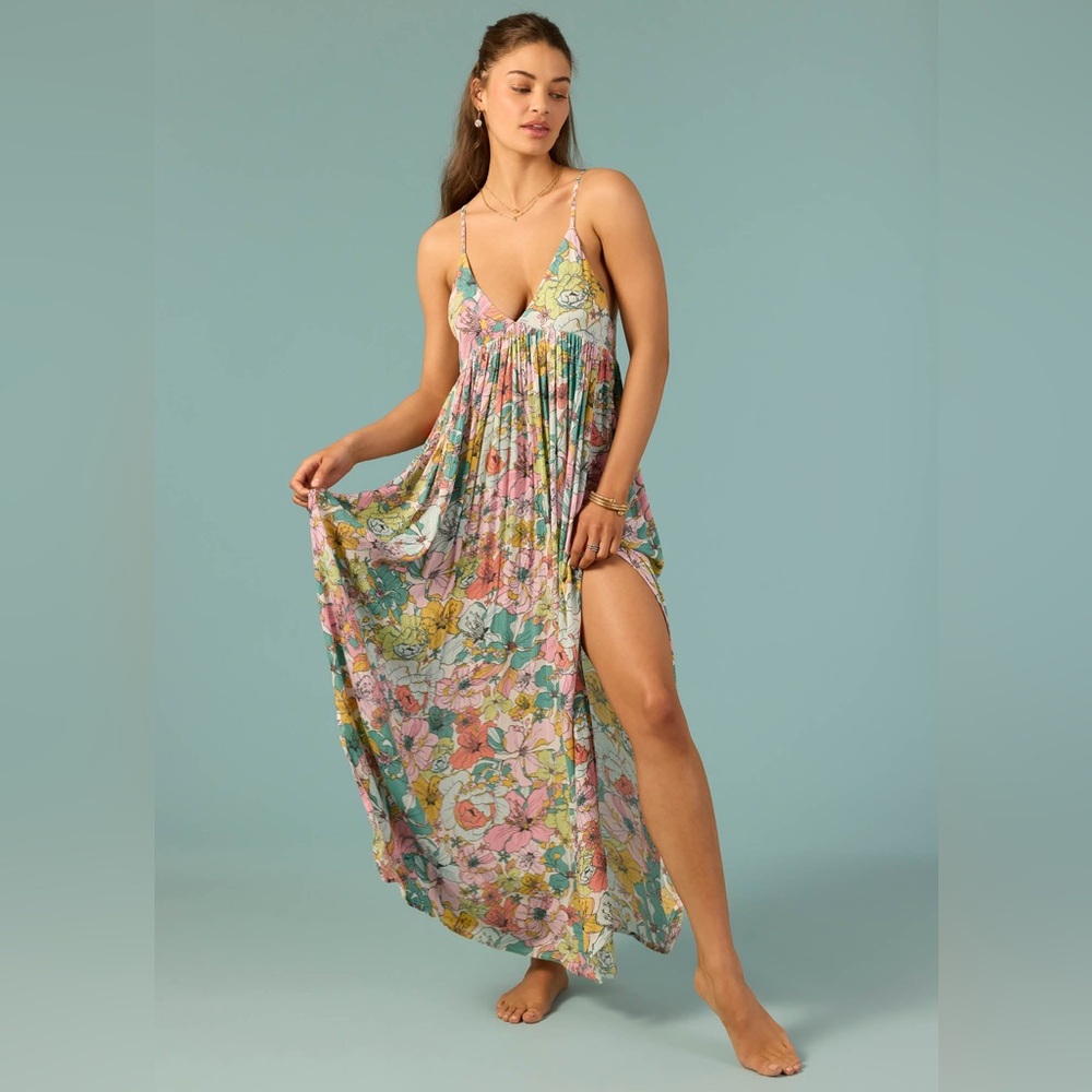 NWT Mel Maxi Janis Floral Swim Cover-Up Dress by O’Neal Size L - Picture 7 of 12